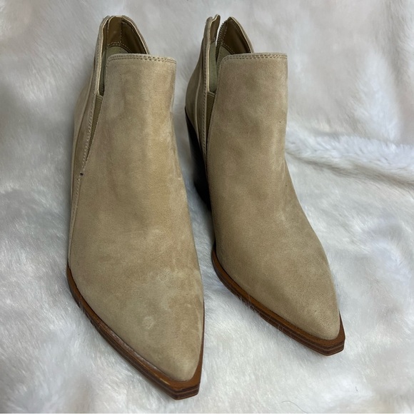 Vince Camuto beige boots suede leather booties coastal cowgirl country festival - Picture 4 of 10